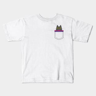 Bisexual cat in a pocket Kids T-Shirt